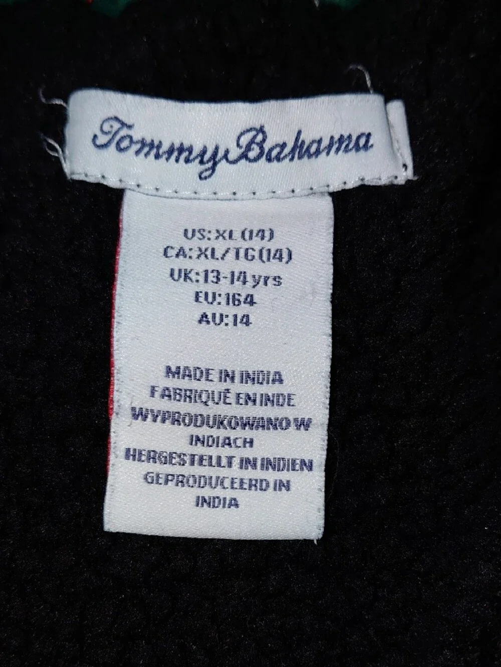 Tommy Bahama Red and Black Buffalo Plaid Kids Jacket Sz XL (14)